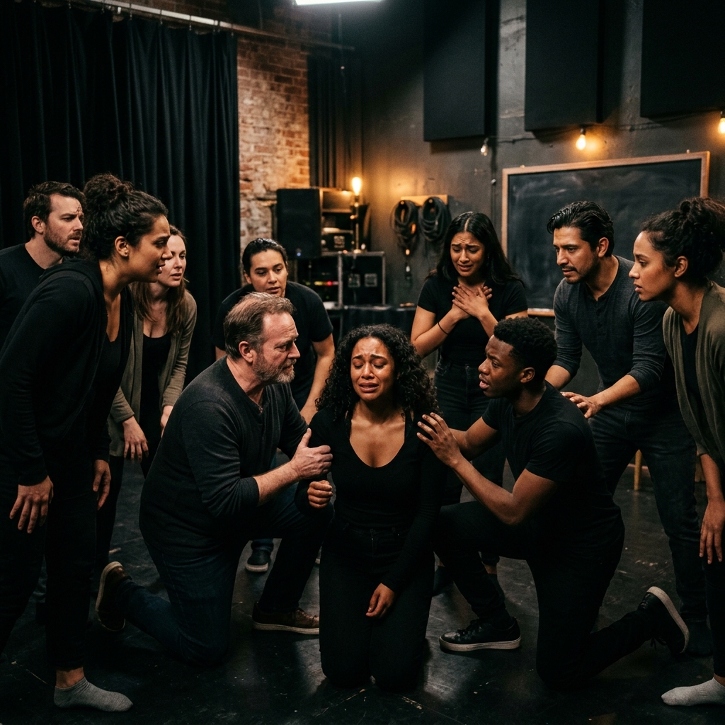 Grupo en taller vivencial de teatro